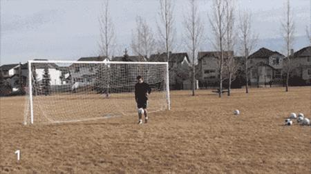 踢足球怎么起高球(业余足球场上,处理好高空球的几个方法(动图教学))