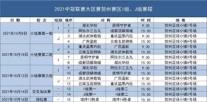 中冠联赛2021时间（2021中冠联赛大区赛 赛程表已出炉）-华海博客