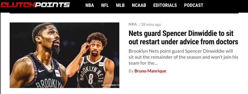 nba哪些球队没参加复赛（两支球队的老大退赛 四巨头都拒绝参加复赛 NBA没重启就连遭重创）