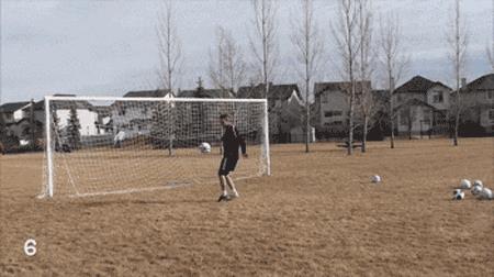 踢足球怎么起高球(业余足球场上,处理好高空球的几个方法(动图教学))