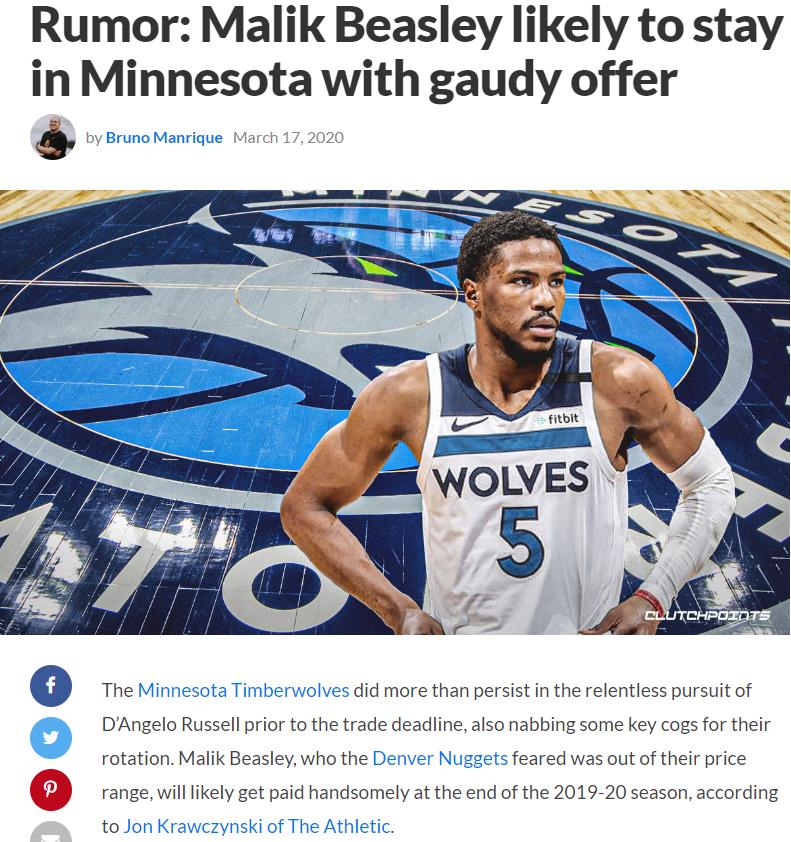 森林狼三巨头是谁出的(森林狼第三巨头浮出水面,当初惨遭掘金放弃,如今球队愿奉肥约!)