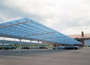 钢结构车棚(钢结构停车棚图片)-华海博客