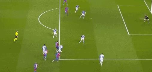 费兰助攻奥巴梅扬破门（西甲-巴萨1-0皇家社会 费兰助攻奥巴梅扬头球破门）