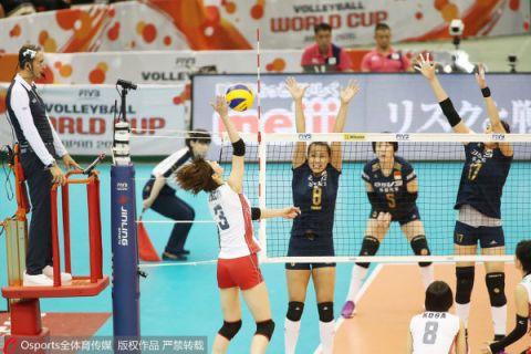 世界杯女排中日（中国女排3-1日本四夺世界杯冠军 直通里约奥运）
