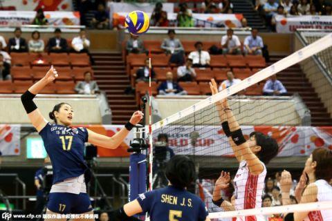 世界杯女排中日（中国女排3-1日本四夺世界杯冠军 直通里约奥运）