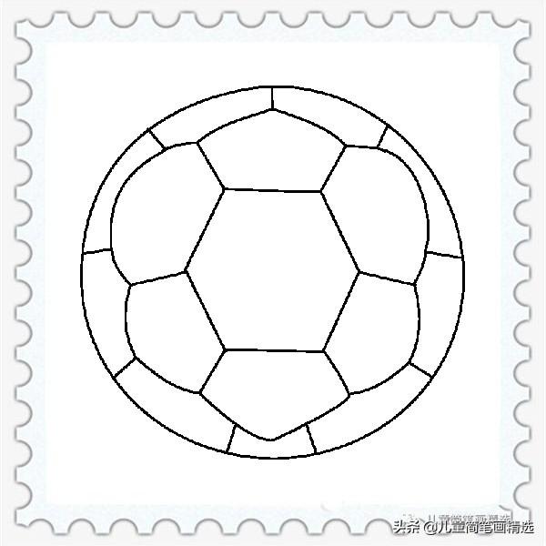 足球怎么画简笔(儿童简笔画精选「体育」-如何画一个足球(Football)?)