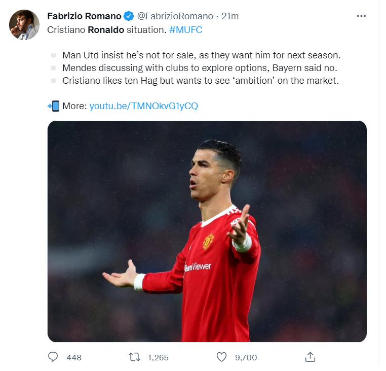 选择加盟切尔西（自荐拜仁被拒！豪门无力负担薪资，C罗被迫留队还是加盟切尔西？）