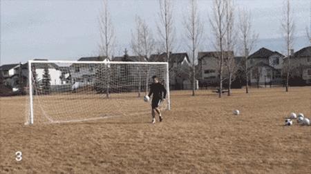 踢足球怎么起高球(业余足球场上,处理好高空球的几个方法(动图教学))