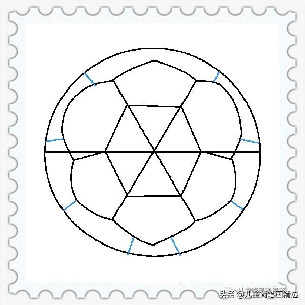 足球怎么画简笔(儿童简笔画精选「体育」-如何画一个足球(Football)?)