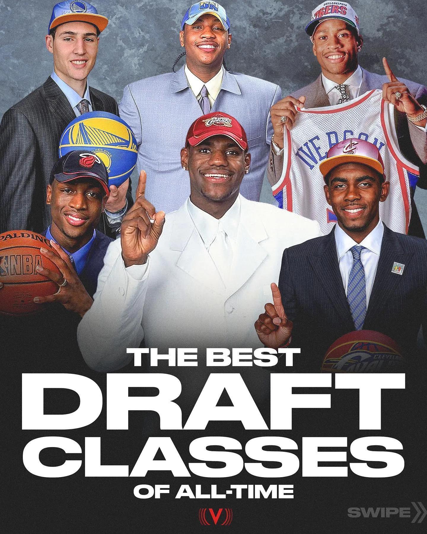 nba最完美的选秀报告（美媒列出NBA史上最强的五届选秀和最具代表性的四名球员）