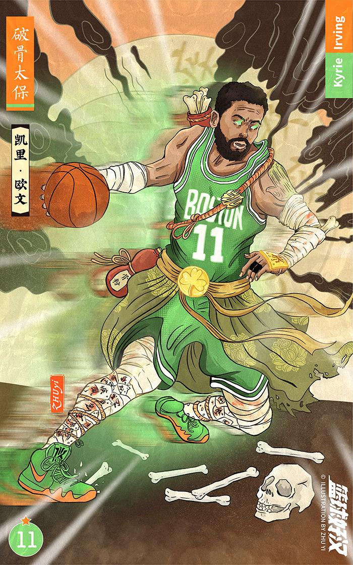 莱昂纳德球星卡(帅!小伙设计NBA球星·篮球好汉卡,詹姆斯、哈登都上榜了)