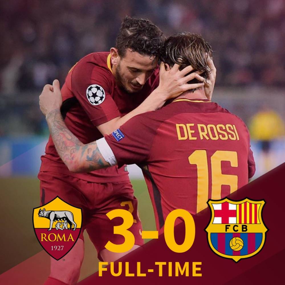 2017欧冠淘汰赛结果（德媒盘点最新欧冠淘汰赛五大翻盘：罗马大逆转排名第三）