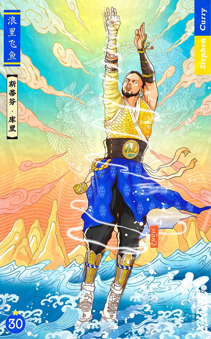 莱昂纳德球星卡(帅!小伙设计NBA球星·篮球好汉卡,詹姆斯、哈登都上榜了)