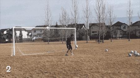 踢足球怎么起高球(业余足球场上,处理好高空球的几个方法(动图教学))