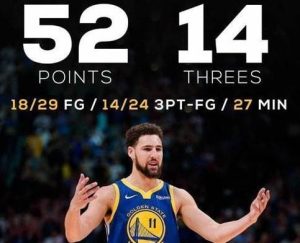 汤普森单节得分记录(汤普森5大纪录:单场14记3分不算啥,单节百分百命中率37分成神)-华海博客